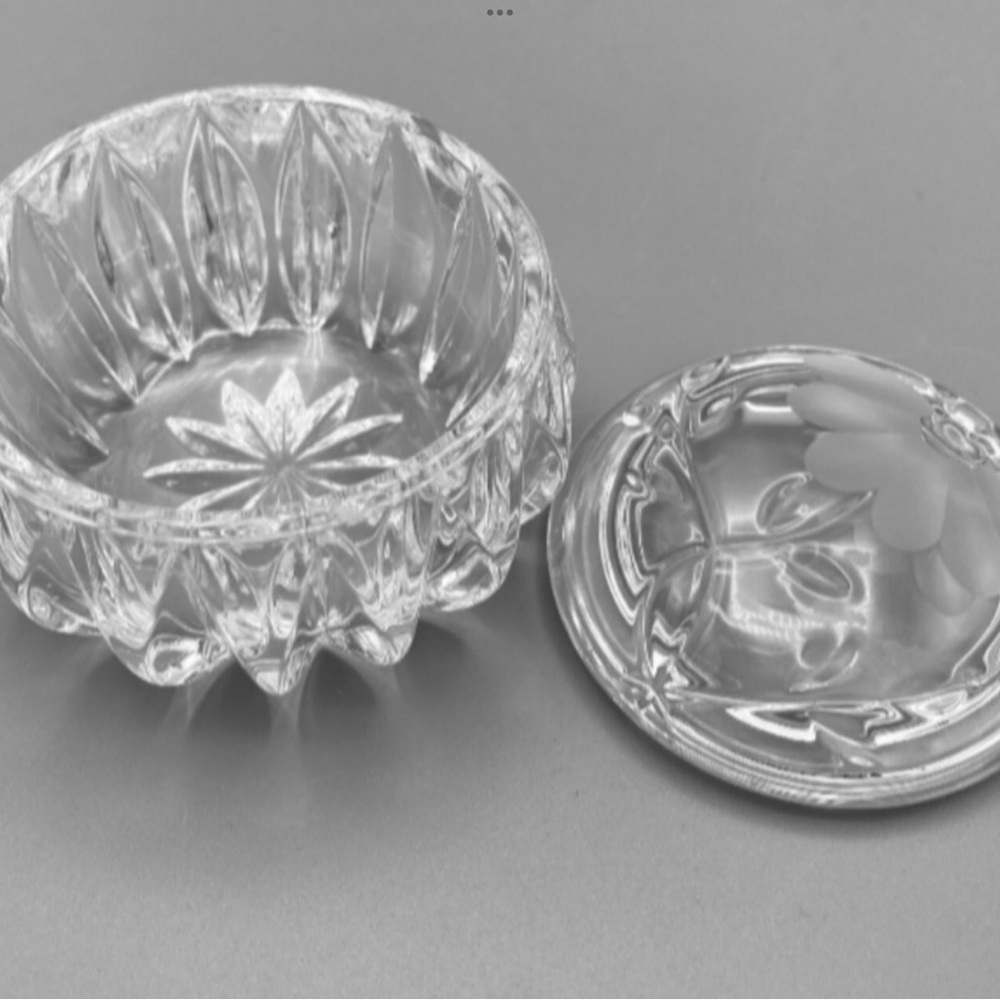 VINTAGE PERFUME BOTTLE TRINKET BOX VANITY 3 PC SET CRYSTAL BY PRINCESS HOUSE - Picture 5 of 5